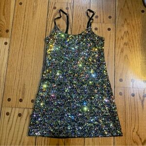 Free People Intimately Slip Dress Multicolor Sequin Party Women's Size XS/TP